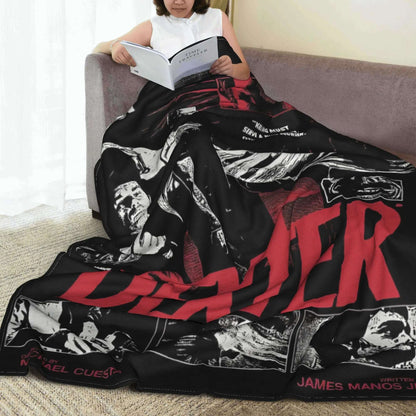 Dexter TV Drama Morgan Manta de malha Filme de terror Cobertor de pelúcia Macio e quente para cama ou sofá