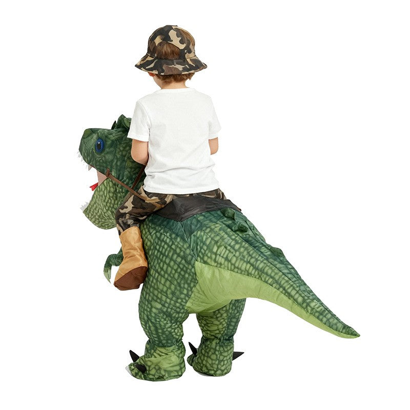 Animal Cartoon Riding Tyrannosaurus Rex Inflatable Costume Adult Children Chase Game Dinosaur Role Playing Halloween Party