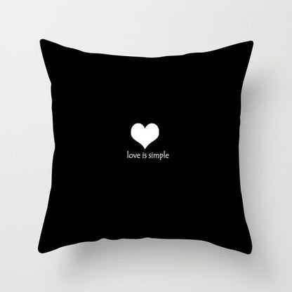 European-Style Black and White Geometry Portrait Pillow Cover Living Room Sofa Waist Support Office Bed Head Pillow Pillow 60x60