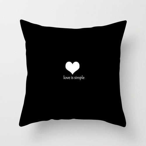 European-Style Black and White Geometry Portrait Pillow Cover Living Room Sofa Waist Support Office Bed Head Pillow Pillow 60x60