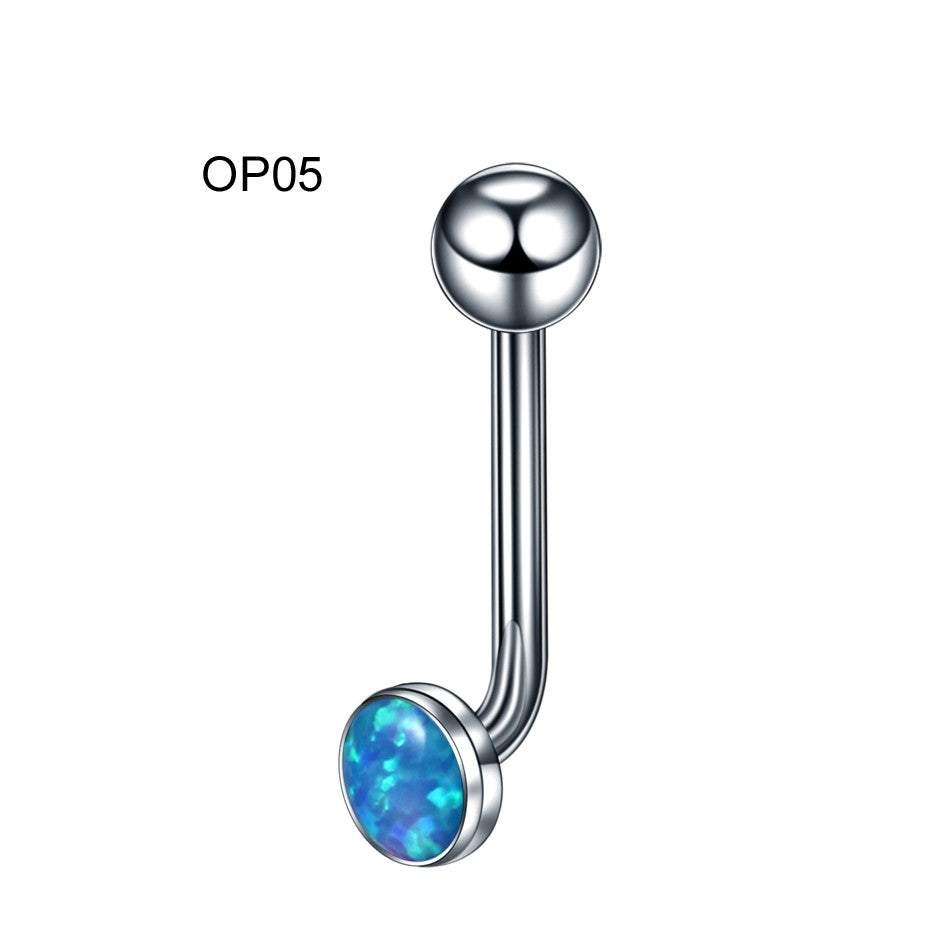 1PC Titânio Christina Vertical Hood Piercings Anéis de Lábio Flor Opala Sexy Piercings de Lábio Joias de Piercing de Sobrancelha VCH