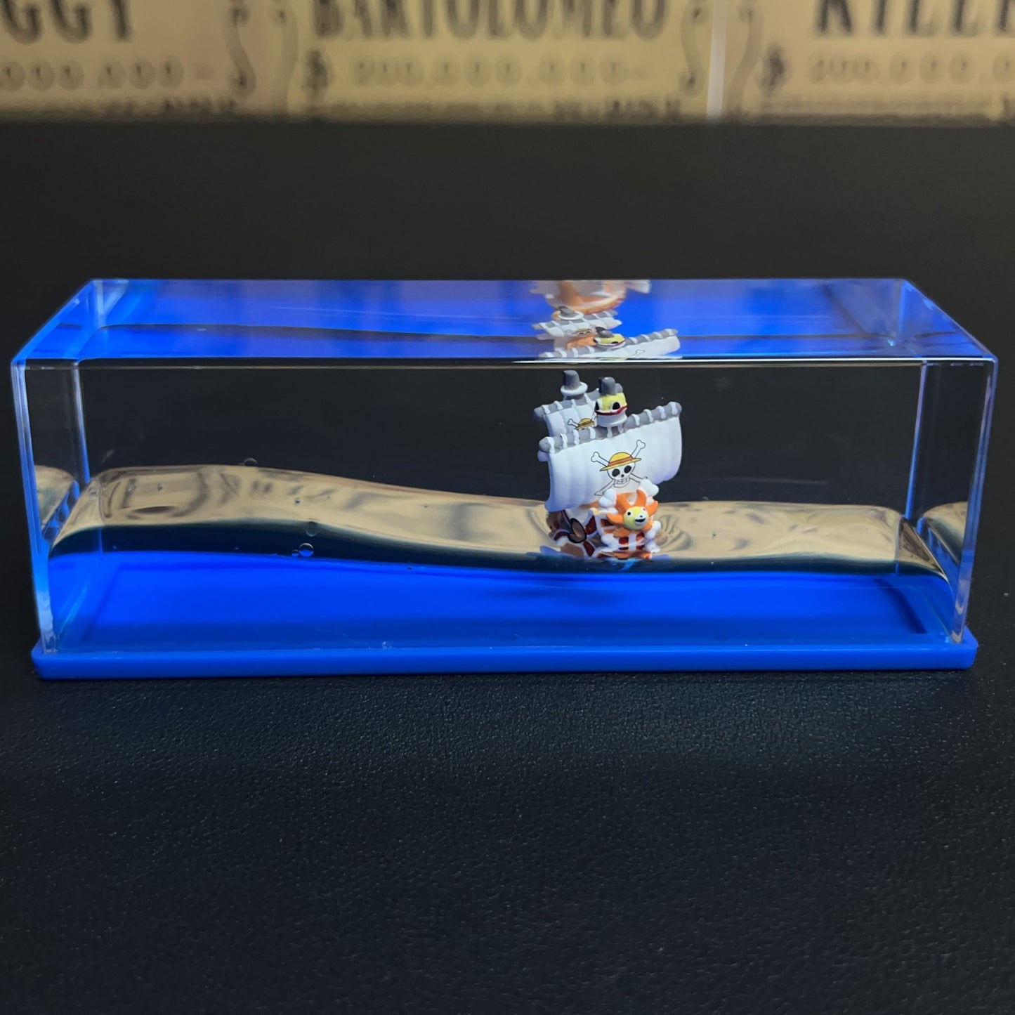 Garrafa Flutuante Feliz One Piece Thousand Sunny Barco Garrafa Flutuante Líquida Navio 3D Em Garrafa Barco Go Merry Decoração de Casa Presente Infantil