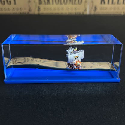 Garrafa Flutuante Feliz One Piece Thousand Sunny Barco Garrafa Flutuante Líquida Navio 3D Em Garrafa Barco Go Merry Decoração de Casa Presente Infantil