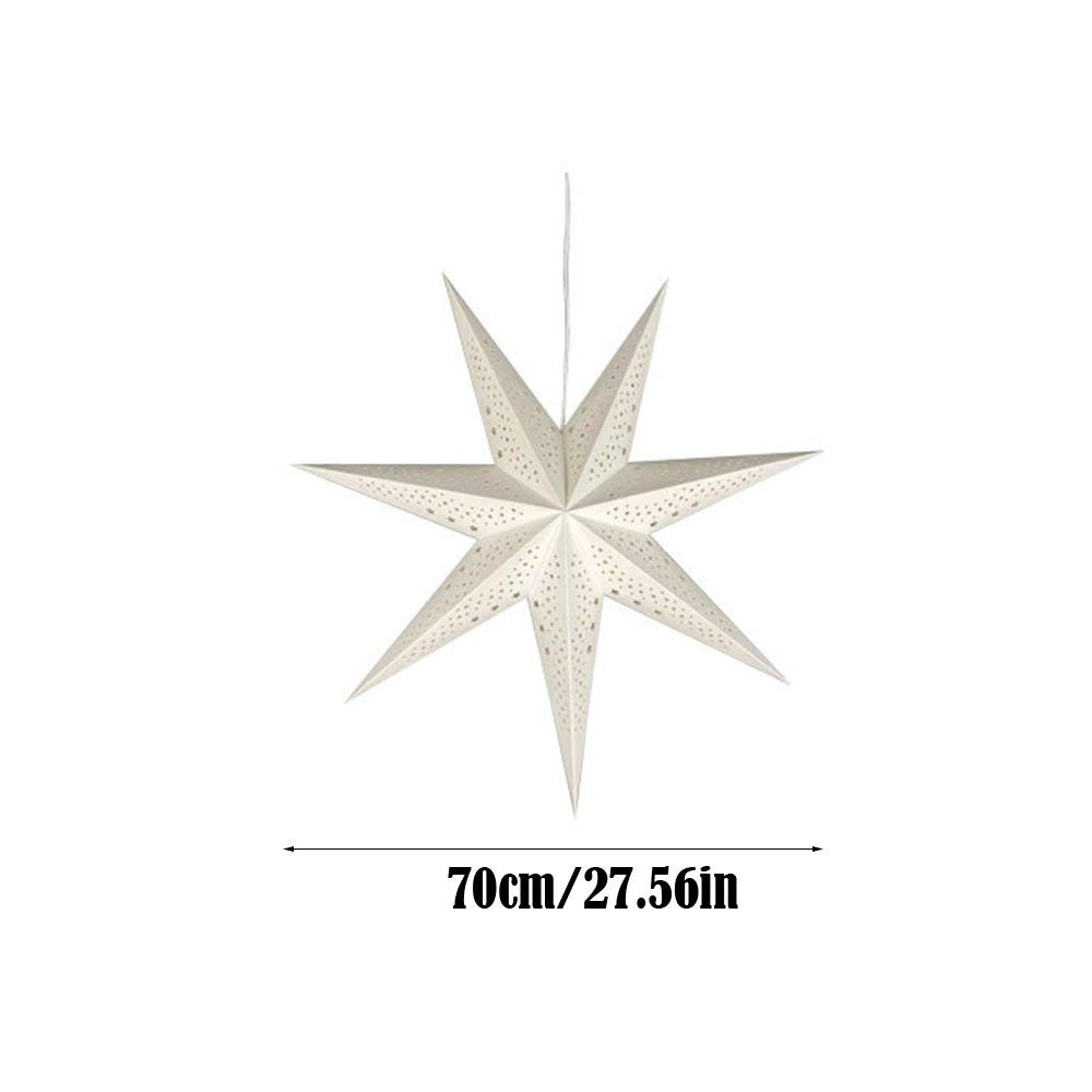 New 50/70cm Hollow Star Pendants Christmas Decorations Eid Mubarak Star Lanterns Folding Hanging Paper Stars Party Decorations