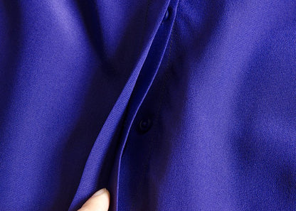 2025 Spring New Women's Silk Shirt Women's Long Sleeve 100% Mulberry Silk Blouse 16 MM White-collar OL Style Shirts For Women