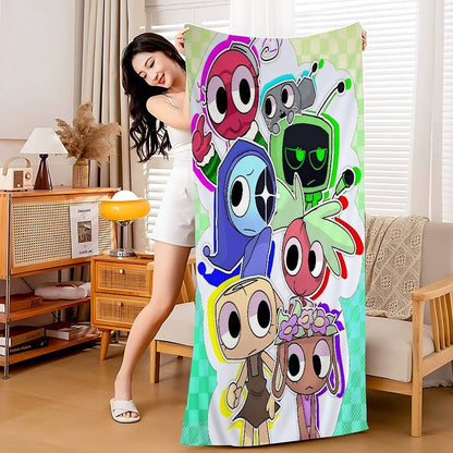 Popular Game D-Dandys World Pretty Beach Towel For Kids Personalized Bath Towel Pool Towel Vacation Gift Picnic Towel Party Gift