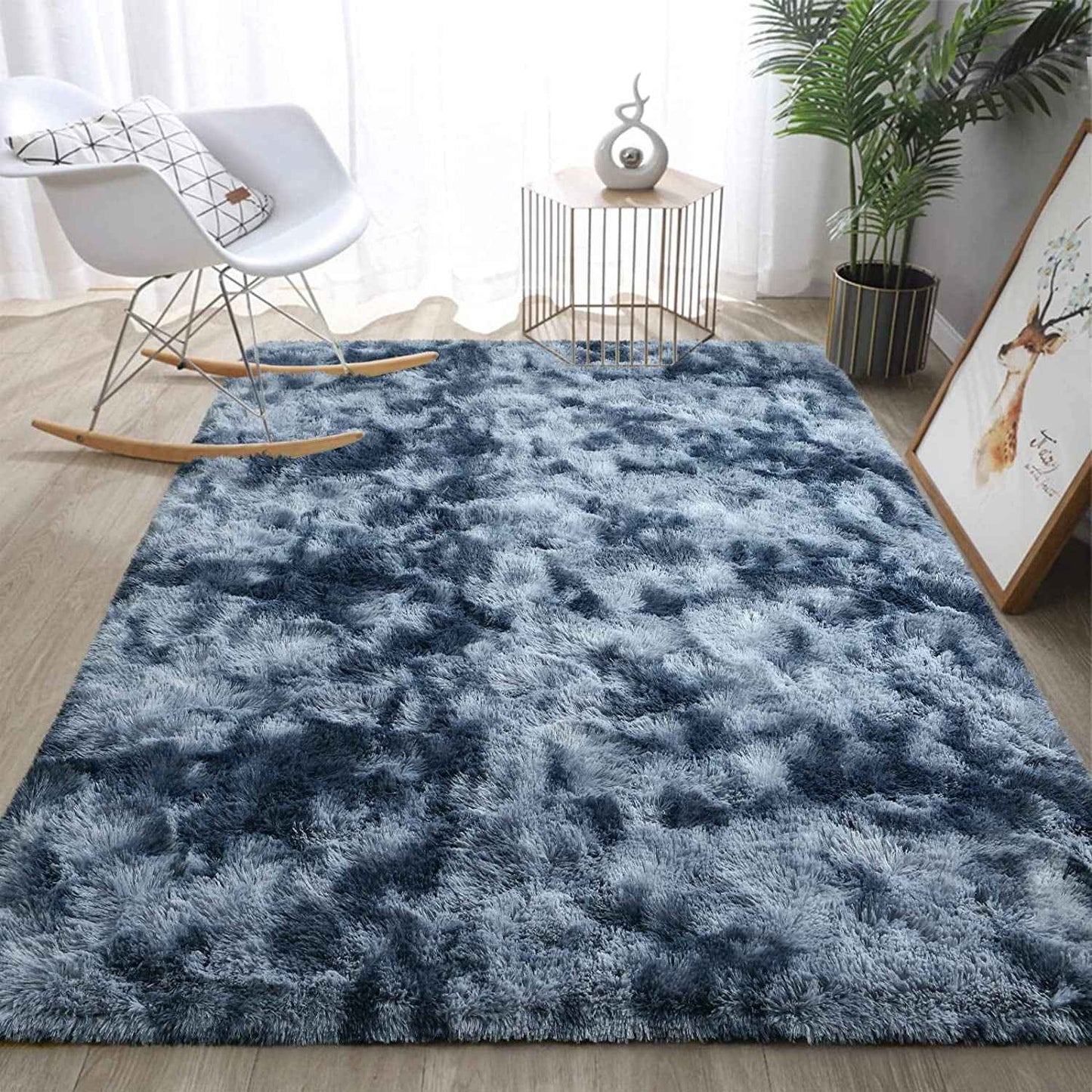 Lochas Super Soft Plush Tie Dye Velvet Rugs for Home Decor Large Size shaggy Rug Fluffy Carpet For Living Room Bedroom Kids Room