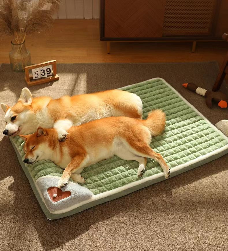 Cama para Cães Lavável à Máquina Almofada Ortopédica Removível para Filhotes Travesseiro de Espuma Viscoelástica para Cães e Gatos de Pequeno Médio e Grande Porte