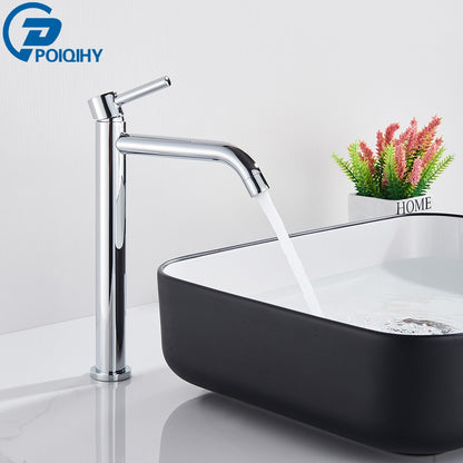 Black Basin Faucet Bathroom Washbasin Water Mixer Tap Hot Cold Water Basin Sink Tap Bathroom Faucet Tap Brushed Gold Faucet