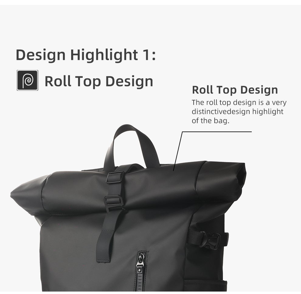 Mochila de Viagem Expansível HK Masculina Grande Capacidade À Prova D'Água Bolsa para Laptop de 15,6" Mochila de Caminhada Ciclismo com Porta USB