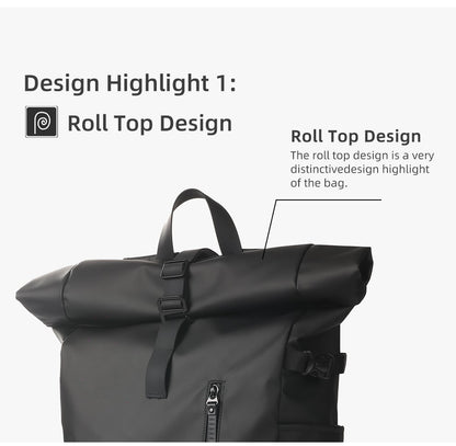 Mochila de Viagem Expansível HK Masculina Grande Capacidade À Prova D'Água Bolsa para Laptop de 15,6" Mochila de Caminhada Ciclismo com Porta USB