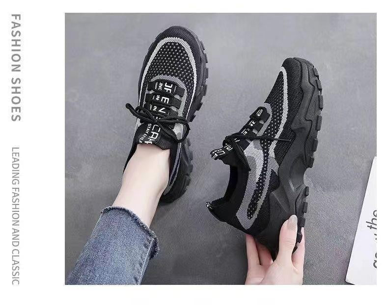 2026 New Women's Dad shoes Breathable Me Running shoes Faionable Casual Sports Sneakers Flat Bot round Toe Plastic Sole