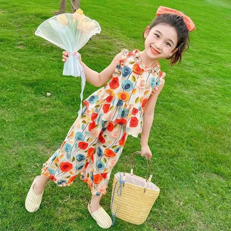 Summer Girl Sets Elementary Clothes Suit Girls Kids 10 Years Old Children's Clothing T-shirt Child Outfit Girls' Outfits 2025