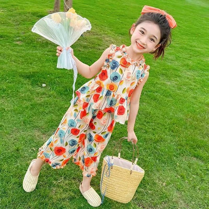Summer Girl Sets Elementary Clothes Suit Girls Kids 10 Years Old Children's Clothing T-shirt Child Outfit Girls' Outfits 2025