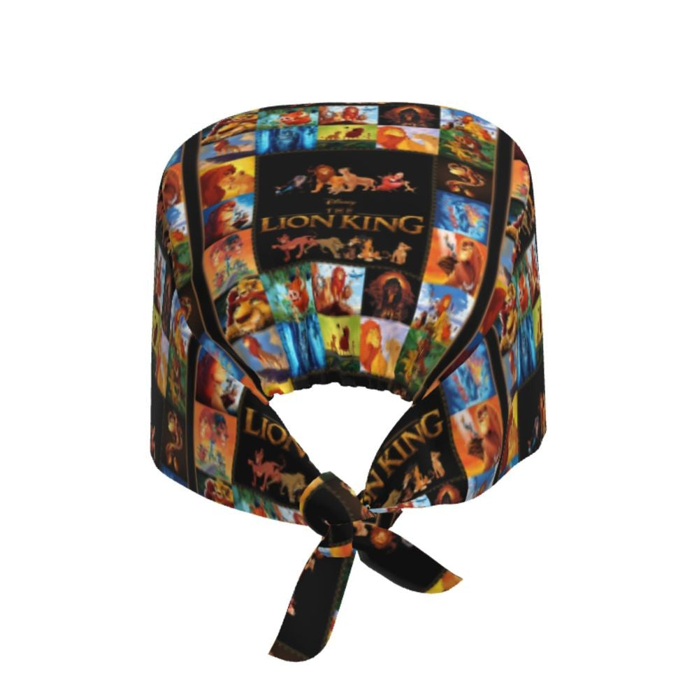 Boné cirúrgico personalizado O Rei Leão, divertido, para homens e mulheres, chapéu de esfoliação, gorro de enfermeira para dentista