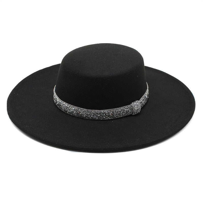 CHAPÉU FEMININO Chapéu Coco Chapéu Fedora Para Mulheres Chapéu Branco Plano Cinto De Luxo Senhoras Chapéu De Casamento Chapéus Fedora Outono Inverno ?????