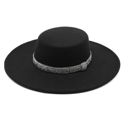 CHAPÉU FEMININO Chapéu Coco Chapéu Fedora Para Mulheres Chapéu Branco Plano Cinto De Luxo Senhoras Chapéu De Casamento Chapéus Fedora Outono Inverno ?????