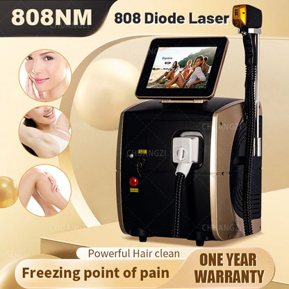 808nm Ice platinum Laser Diode Hair Removal Machine Permanent Best Painless Skin Care Device 3 Wavelength 808 1064 755nm