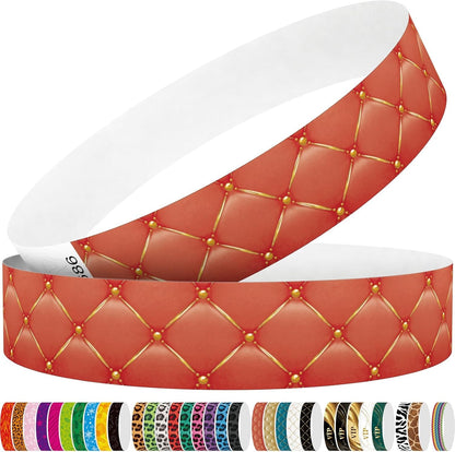 Red Flame 250pcs Tyvek Wristbands Colored Paper Event Wrist Bands Party Games Competitions Guest Gifts