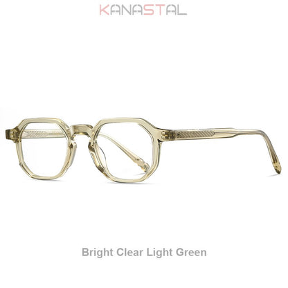 Óculos de Leitura com Prescrição para Homens Acetato Miopia Óculos Femininos Bloqueio de Luz Azul Lentes CR39 Armação de Óculos para Computador Ponta de Caneta