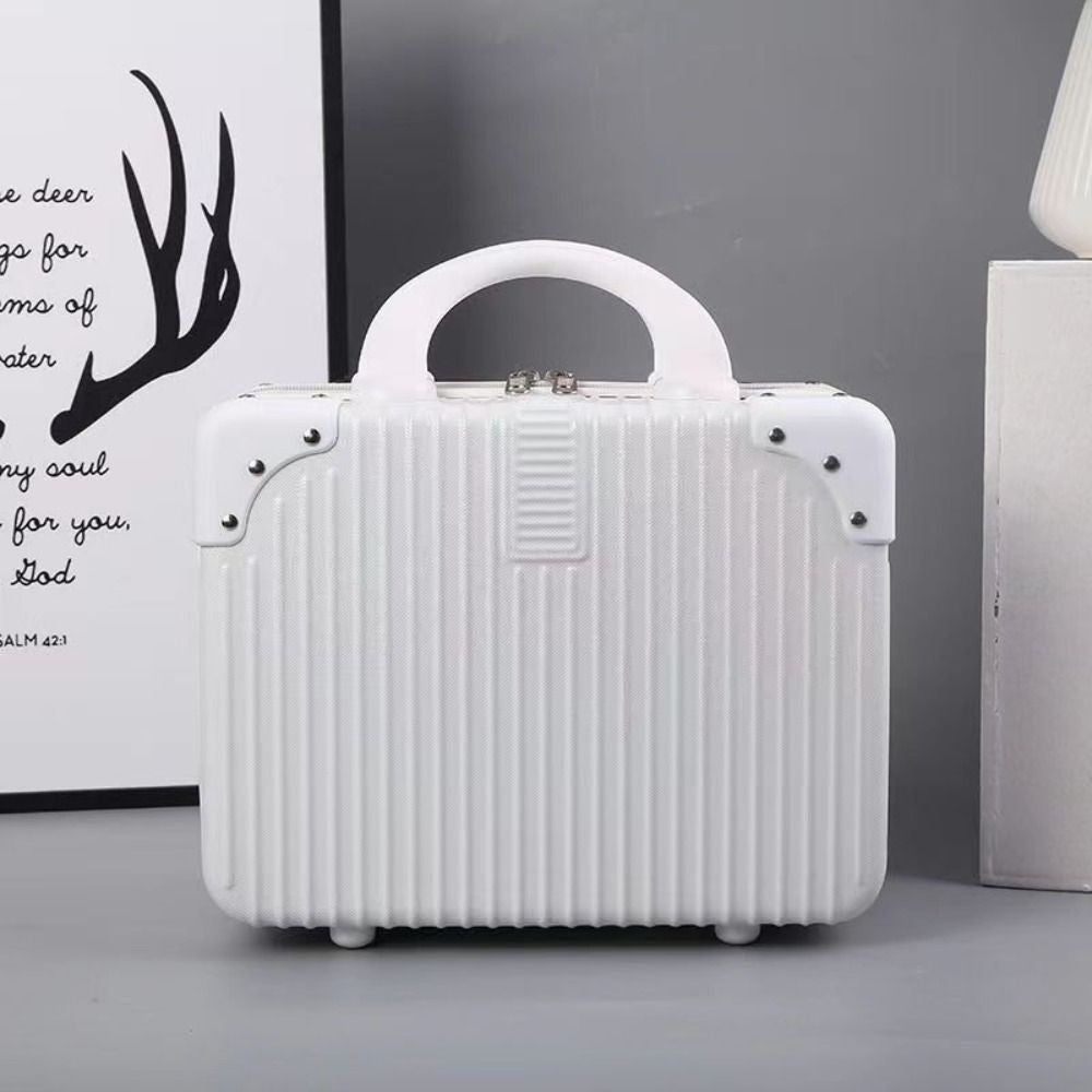 Hot Cosmetic Box 14 inch Mini Travel Suitcase Cosmetic Box Hand Luggage Organizer Makeup Case Small Password Box Boarding Case
