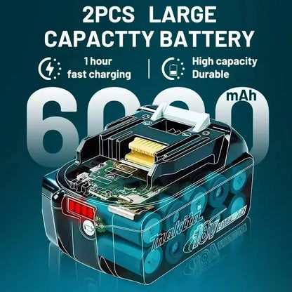 Bateria 100% Original para Makita 18V 6.0Ah Recarregável para Ferramentas Elétricas Makita 18V BL1830 BL1830B BL1840 BL1840B BL1850 BL1850B