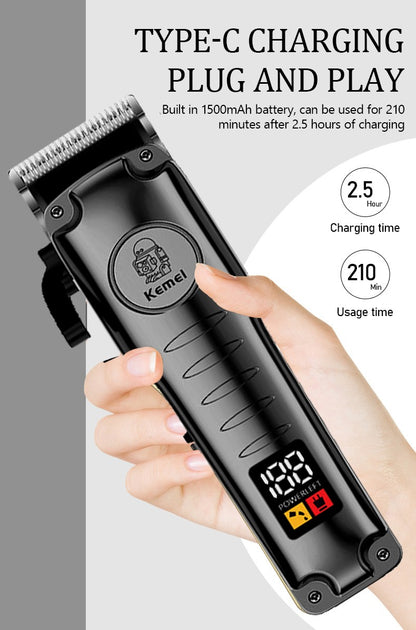 Kemei 510 Portable Travel Electric Hair Clipper Small Rechargeable Cordless Hair Cutting Machine Beard/Hair Trimmer Carving Too