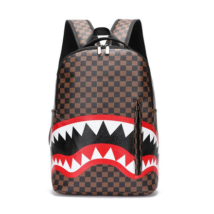 New Casual Shark Backpack Business Large Capacity Men's Backpack Campus High Value School Bag Outing Travel Bag