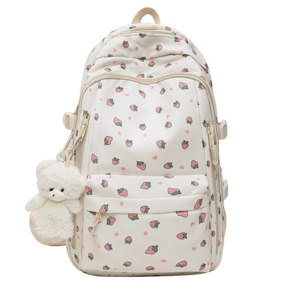 Mochila Bonitinha para Meninas Moda Bolsa Escolar Grande Capacidade Bolsa Escolar para Estudantes Bolsa de Armazenamento de Viagem Portátil para Crianças Bolsa de Praia