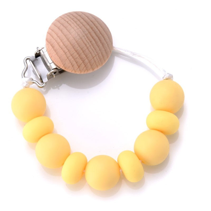 New Silicone Beads Dummy Clip Holder Soother Pacifier Clips Chain for Baby Teething Toys Chew Gifts Accessories BPA Free