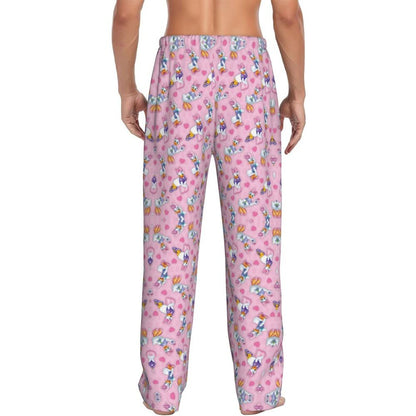 Custom Print Mickey Mouse Donald Duck Pajama Pants Men Sleep Sleepwear Bottoms with Pockets