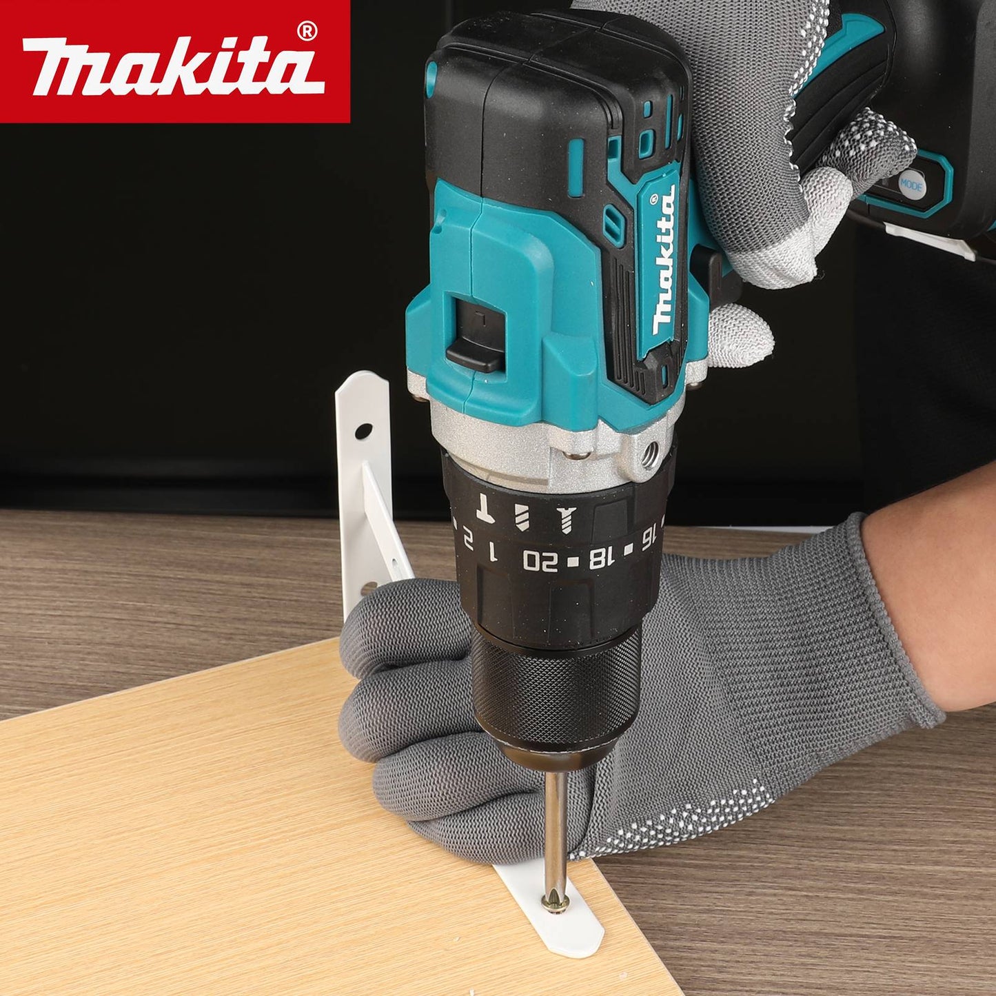 Furadeira Parafusadeira a Bateria 18V DDF487 Makita, Motor Brushless, Ferramenta Elétrica Adequada para Bateria 18V