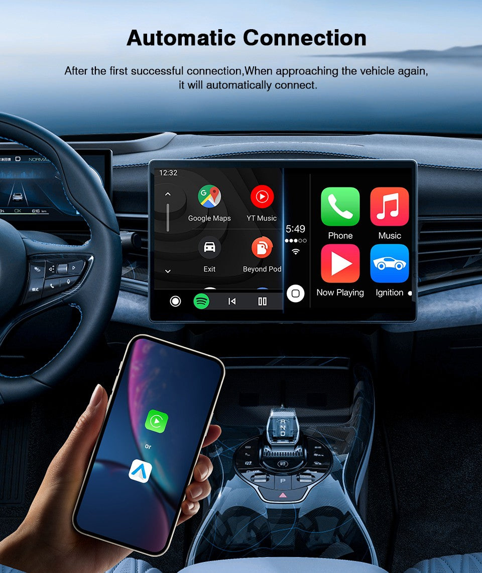2 in 1 Wired to Wireless Carplay Android Auto Mini Box Dongle Wireless Carplay Adapter For Toyota Mazda Chevrolet Ford Hyundai