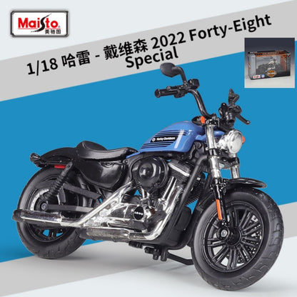 Maisto 1:18 Harley 2018 Forty-Eight Special Liga Racing Modelo de Moto de Rua Diecast Metal Modelo de Moto Esportiva Presente Infantil