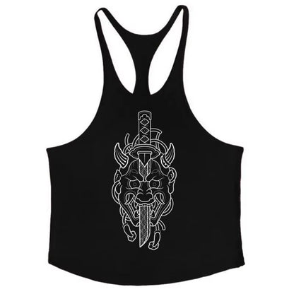Mens Bodybuilding Fitness Tank Top, Versatile Use Breathable Cotton Singlets Sleeveless Shirt for Gym & Outdoor Activities