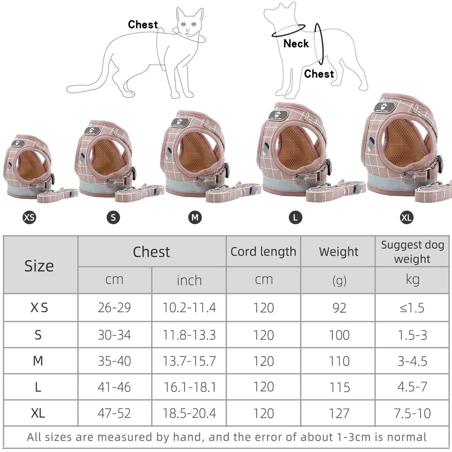 Coleira para cachorro com guia, coleira para gato, coleira para cachorro respirável, guia refletiva para cachorro, suprimentos para poodle