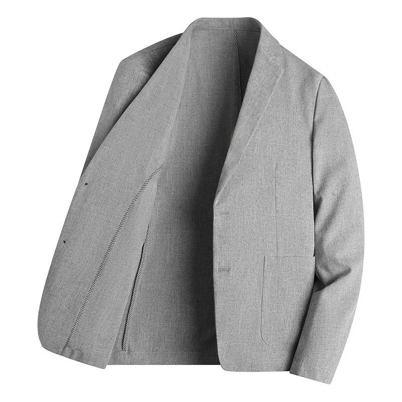 2024 Summer Ice Silk Blazers Elasticity Men's Thin Windbreak Classic Solid Color Casual Business Suit Jackets Office Social Coat