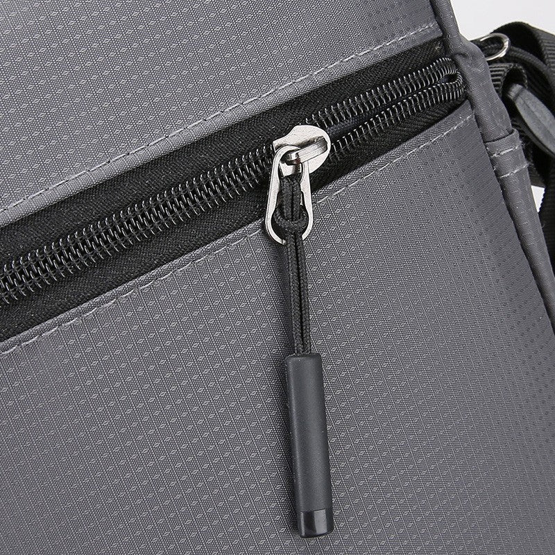 Men's Multifunctional Shoulder Bag Water-Resistant Briefcase Durable Oxford Cloth Business Tote with Multiple Compartments