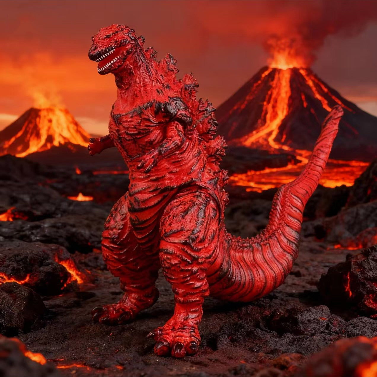 Boneco de Ação Shin Godzilla Lótus Vermelha Godzilla Filme Modelo 17CM PVC Monstro Rei Brinquedo Infantil Dinossauro de Cola Macia Boneca Articulada Presente