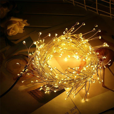 6M-50M LED Silver Wire String Fairy Cluster Lights Christmas Tree Light Outdoor Garland New Year Street Home Party Wedding Decor