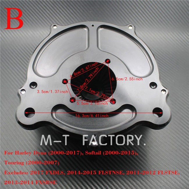 Black Spike Air Cleaner Intake Filter For Harley Sportster XL 883 Dyna V-Rod Softail Fat Boy Touring Ultra FLHR FLHX FLSTNSE