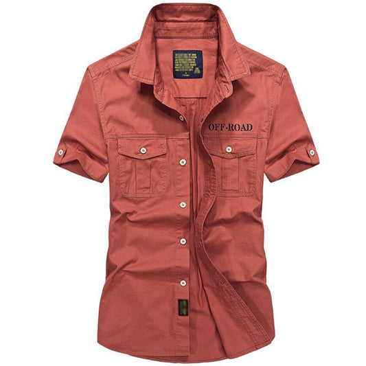Summer Shirt Men Casual 100% Cotton Short Sleeve Shirts Camisa Masculina Social Shirt Mens Fashion Outwear Spring Autumn Clothes