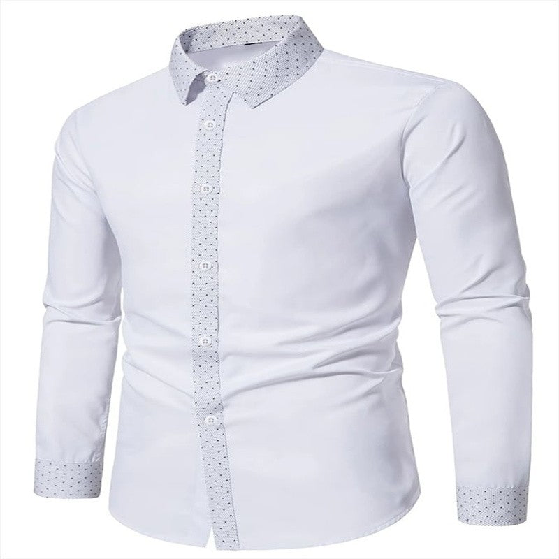 2026 New Style Men's Elegant Formal Shirt - Slim Fit Long Sleeve - Simple and Elegant Design - Popular Men's Style - Fast Shippi