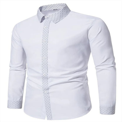2026 New Style Men's Elegant Formal Shirt - Slim Fit Long Sleeve - Simple and Elegant Design - Popular Men's Style - Fast Shippi