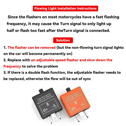 4Pcs Motorcycle Flash Flowing Turn Signal Light High Brightness 12V Universal Tail Light Motorcycle Turn Signal Warning Lamp