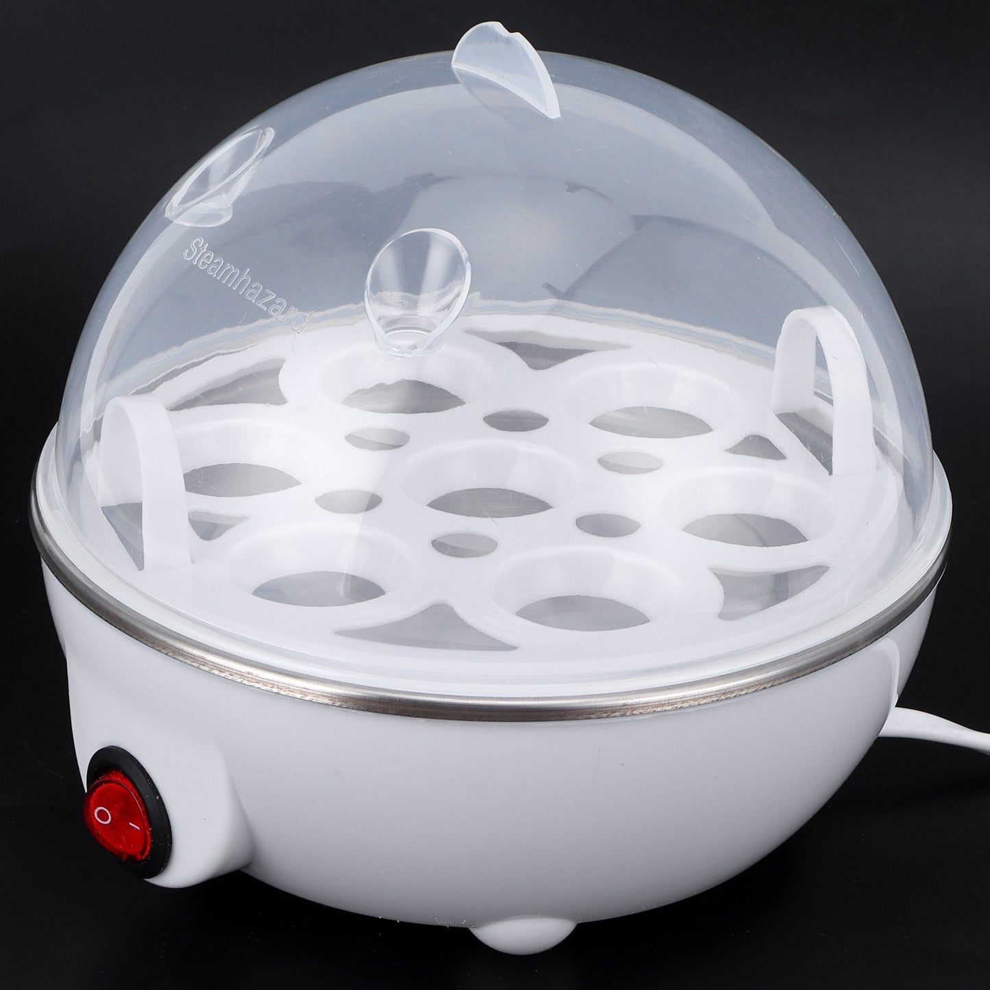 Panela Elétrica de Ovos para Uso Doméstico, Cozedor de Ovos para Café da Manhã, Mini Panela de Ovos Multifuncional, Vaporizador de Camada Única para Cozinha