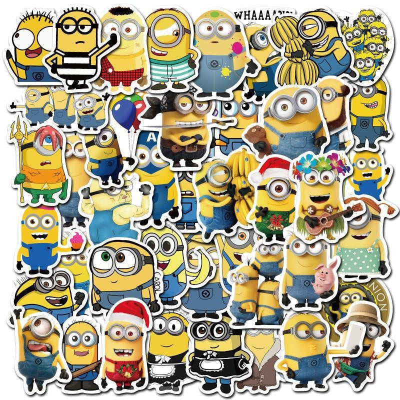 Anime Minion Themed Party Decorations Party Tableware Set Plates Cups Birthday Balloons Big Eye Yellow Man Party Favors Supplies