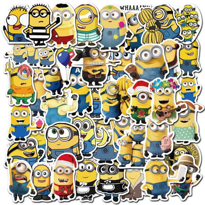 Anime Minion Themed Party Decorations Party Tableware Set Plates Cups Birthday Balloons Big Eye Yellow Man Party Favors Supplies