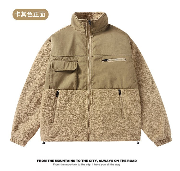 Maxbarley 2025 Winter Cotton Padded Jacket Men Brand Trendy Lambskin Cold-proof Windproof Jacket Casual Camping Ski Fleece Parka