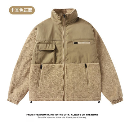 Maxbarley 2025 Winter Cotton Padded Jacket Men Brand Trendy Lambskin Cold-proof Windproof Jacket Casual Camping Ski Fleece Parka